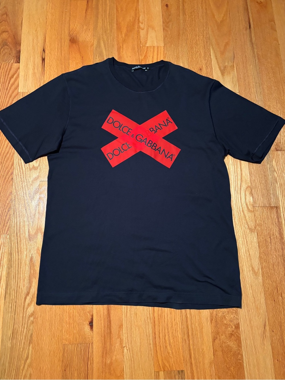Dolce & Gabbana Red Crossed Logo Tshirt